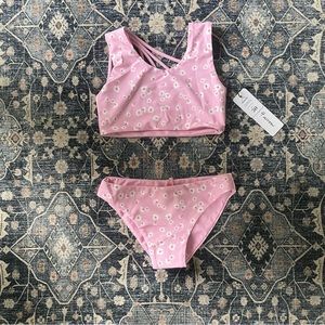 Feather 4 Arrow Pink Summer Sun Reversible Bikini - 4T